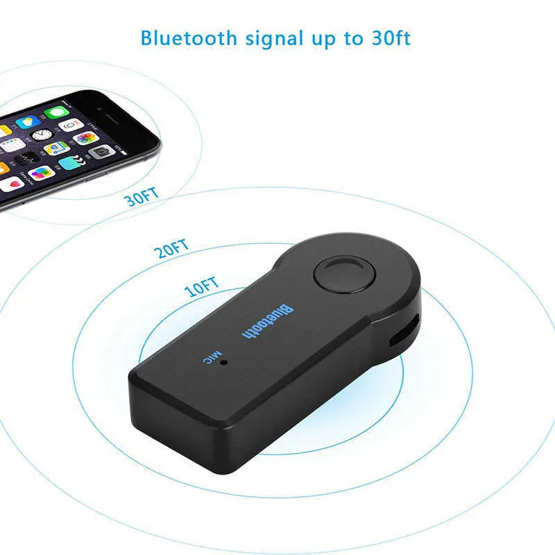 2 في 1 Bluetooth 5.0 جهاز إرسال جهاز الإرسال بمحول 3.5 ملم لموسيقى السيارة O Aux A2DP Handsfree Reciever7762197