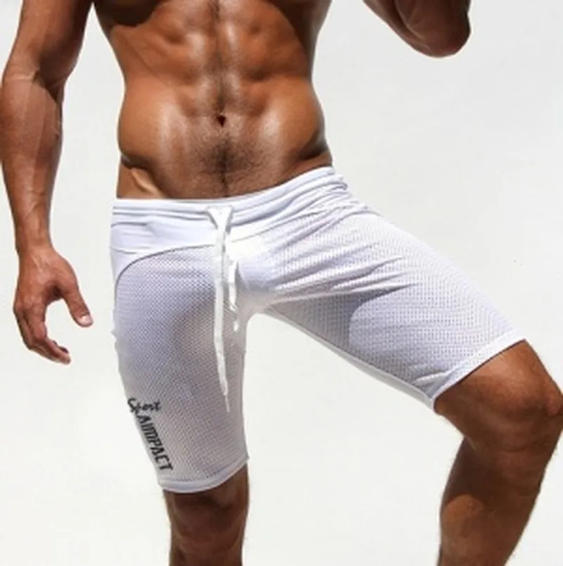Açık Spor Koşu Şort Erkekler Atletik Sıkı Kısa Pantolon Rahat Eğlence Yaz İpli Skinny Egzersiz Spor Şort Artı Boyutu Mavi