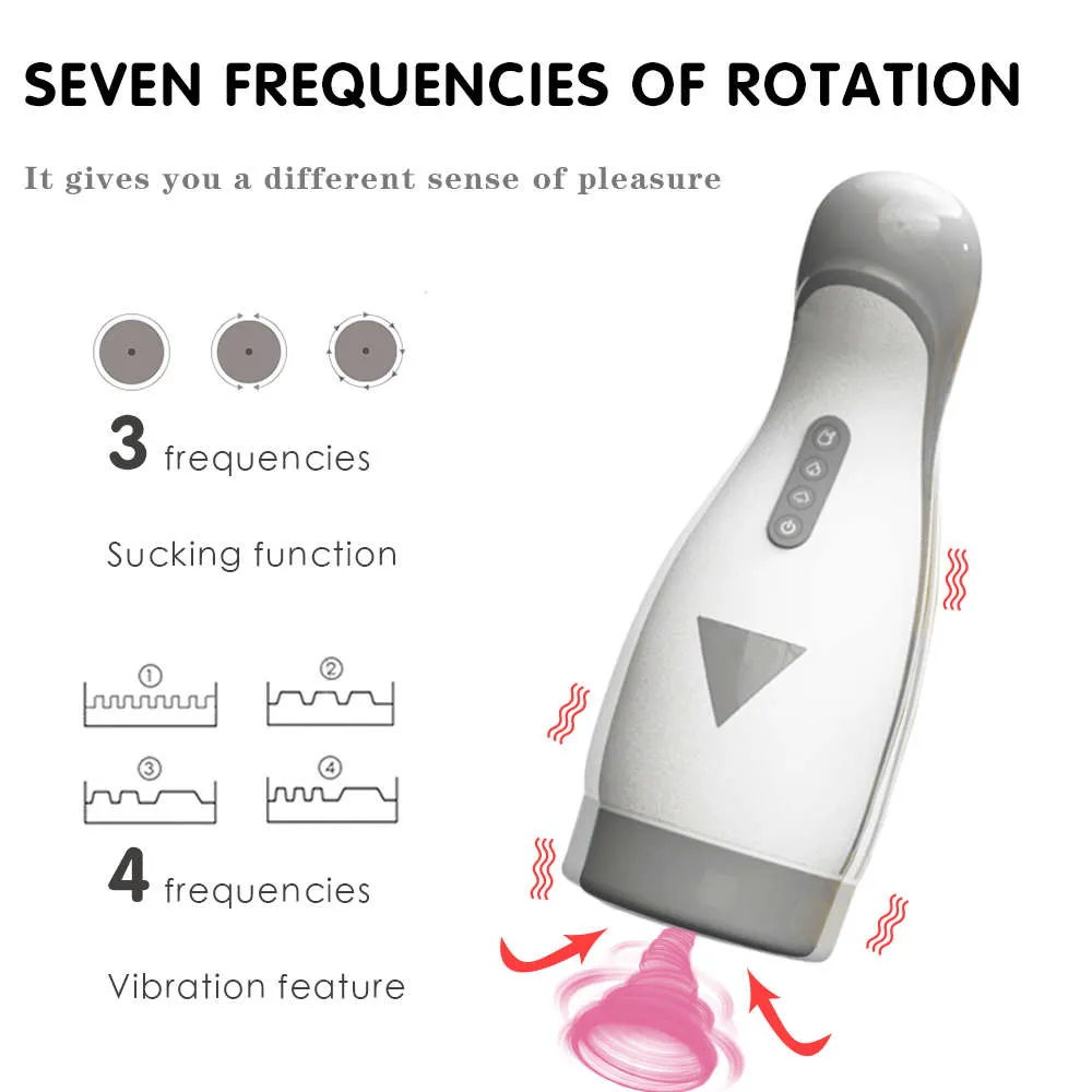 Kraftfull sugande Masturbator Oral Vacuum Male Masturbators With Heat Sex Toys For Men Telescopic Vagina Adult Erotic Machine5189900