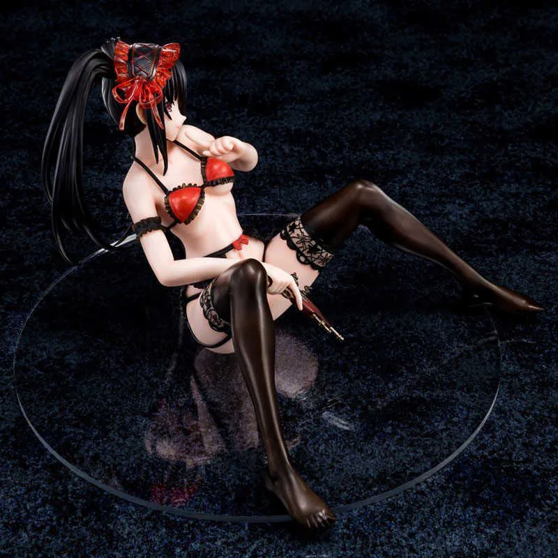Date A Live Kurumi Tokisaki Zaphkiel Relax 22CM Japan Anime Figures PVC Action Figure Model Toys Sexy Girl Collection Doll Gift Q02362537