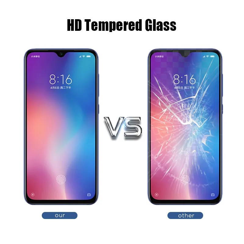 Handy-Displayschutzfolien, 4 Stück, gehärtetes Glas für Xiaomi Mi 9 11 Lite 5G 10T Pro, Displayschutzfolie für Xiaomi mi 11i 8