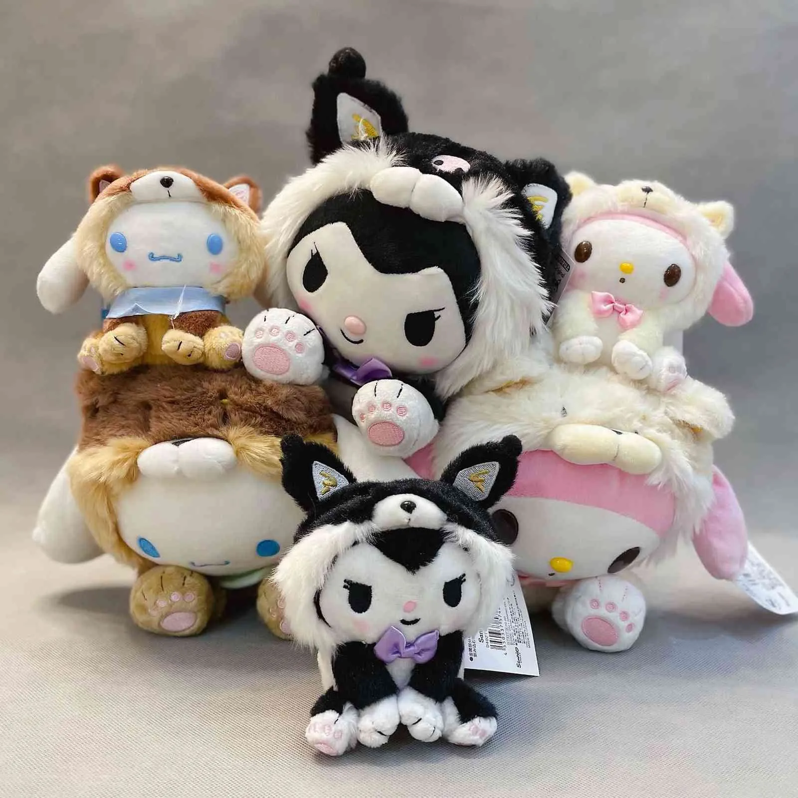 Nouveau jouet en peluche Kawaii cannelle ma mélodie Kuromi poupée Cosplay Shiba Inu série de chiens jouet en peluche doux pour les filles cadeaux d'anniversaire H11111815226