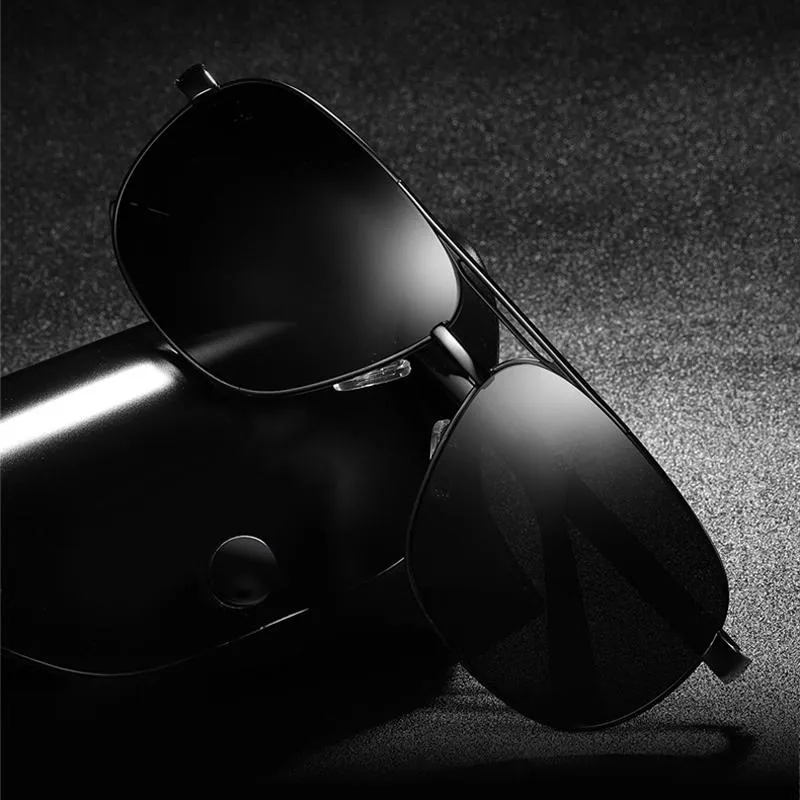 Okulary przeciwsłoneczne spolaryzowane męskie projektant marki 60 mm lotnictwo pilotażowe dla męskich gogli gogle uv400 gafas sol hombre2574