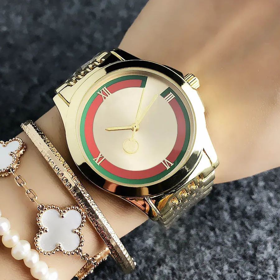 Брендовые часы для женщин и девочек в стиле металлической стальной ленты кварцевые наручные часы