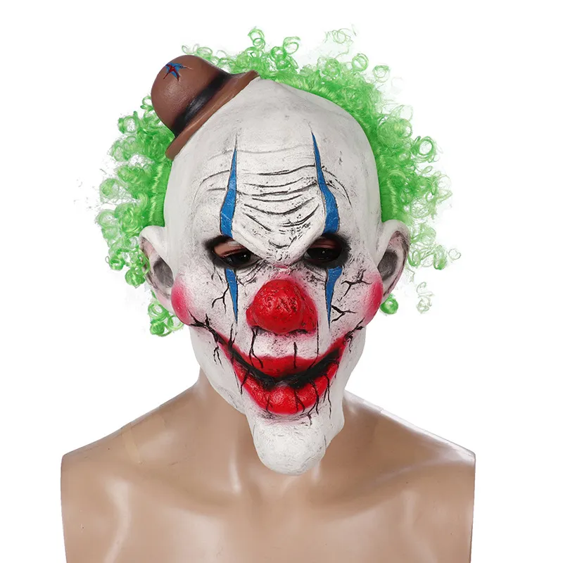 Halloween kostym Party Clown Mask Jester / Jolly Horror Face Masks Cosplay Masquerade för vuxna Män Kvinnor Latex Masque