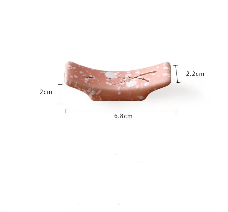 Japansk stil keramisk snöflinga design pinnar hållare hem kök pinnar vila stativ gadget verktyg1099570