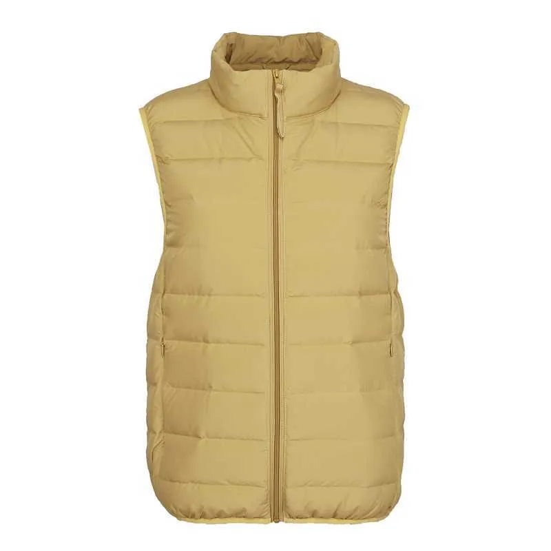 Gilet in piumino ultraleggero senza maniche da donna in tessuto Bang Matt Gilet caldo sottile in anatra bianca da donna 211013