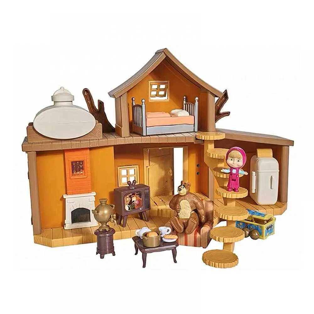 Kawaii maszas i niedźwiedzie pluszowe śliczne Anime Cartoon figurka niespodzianka lalki dom zabaw pluszowe zabawki dla dziewczyn prezent urodzinowy Q0910
