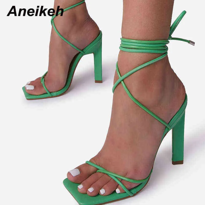 Dress Shoes Aneikeh Sexy Pvc Transparante Puntschoen Stiletto Hakken Sandalen Mode Vlinder-Knoop Decoratie Vrouwen Party Schoenen Cross-Gebonden 220303