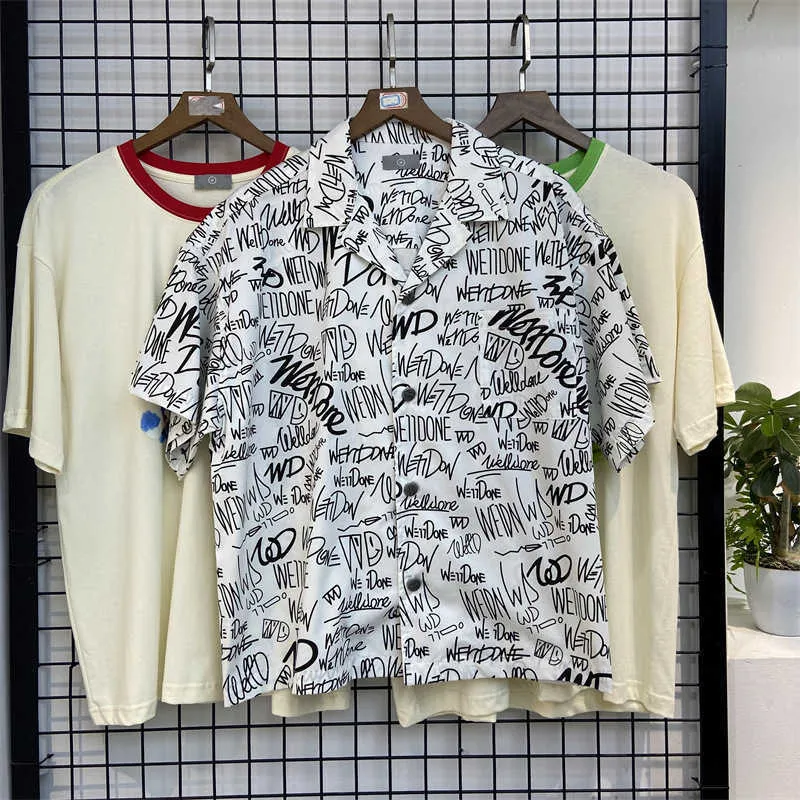 Mäns Casual Shirts Kapital Hirata Hiroshi 2021 Fashion Hawaiian Wind Men's and Women's Short Sleeved Flower Shirt Hip Hop