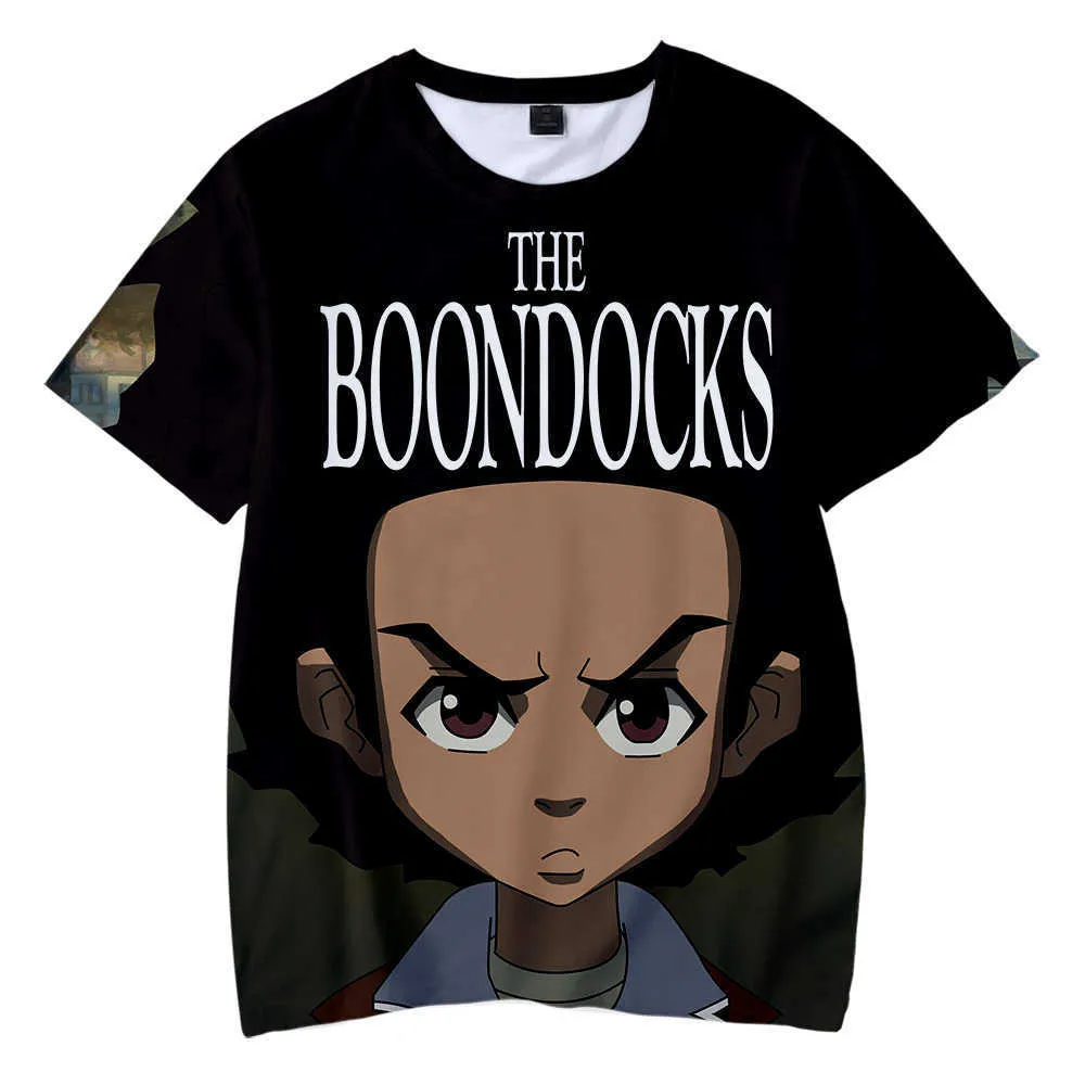 2021anime les Boondocks 3d impression T-shirt hommes/femmes été mode décontracté hip-hop Harajuku manches courtes col rond vêtements