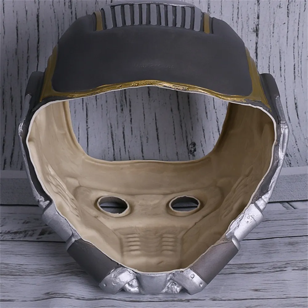 Kostymtillbehör Film Guardians of the Galaxy Star Lord Infinity War Cosplay Costumes LED -lampor Helmet Latex Mask Prop Superhero Halloween