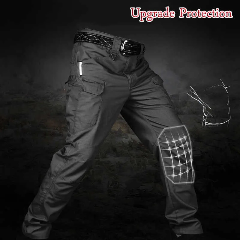 Городские военные тактические брюки мужчины Swat боевые армейские брюки много карманов водонепроницаемые износостойкие, стойкие повседневные грузовые штаны мужчины 210714