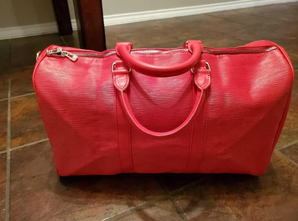 Mode Sport Duffle Bag Red Bagage M53419 Man en Dames Duffel Bags met Lock Tag302Q