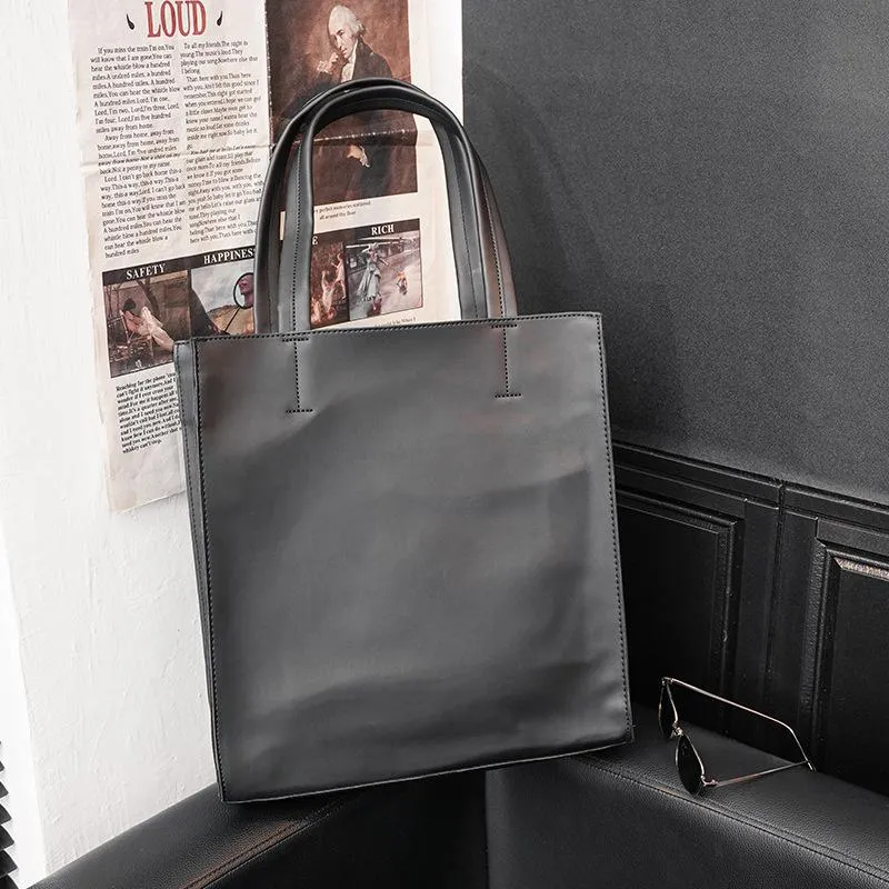 Портфели из мягкой кожи для ноутбука, мужская сумка, черная модная сумка-тоут для женщин и мужчин, дорожный повседневный портфель, офисные сумки249Z