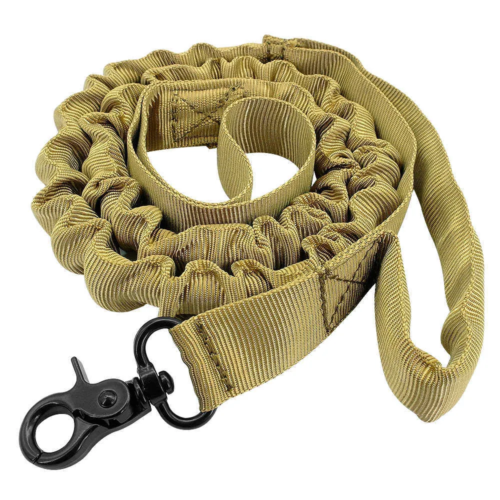 Armée Tactique Chien Laisse Nylon Bungee es Pet Militaire Plomb Ceinture Formation Courir Pour Moyens Grands Chiens Berger Allemand 211022