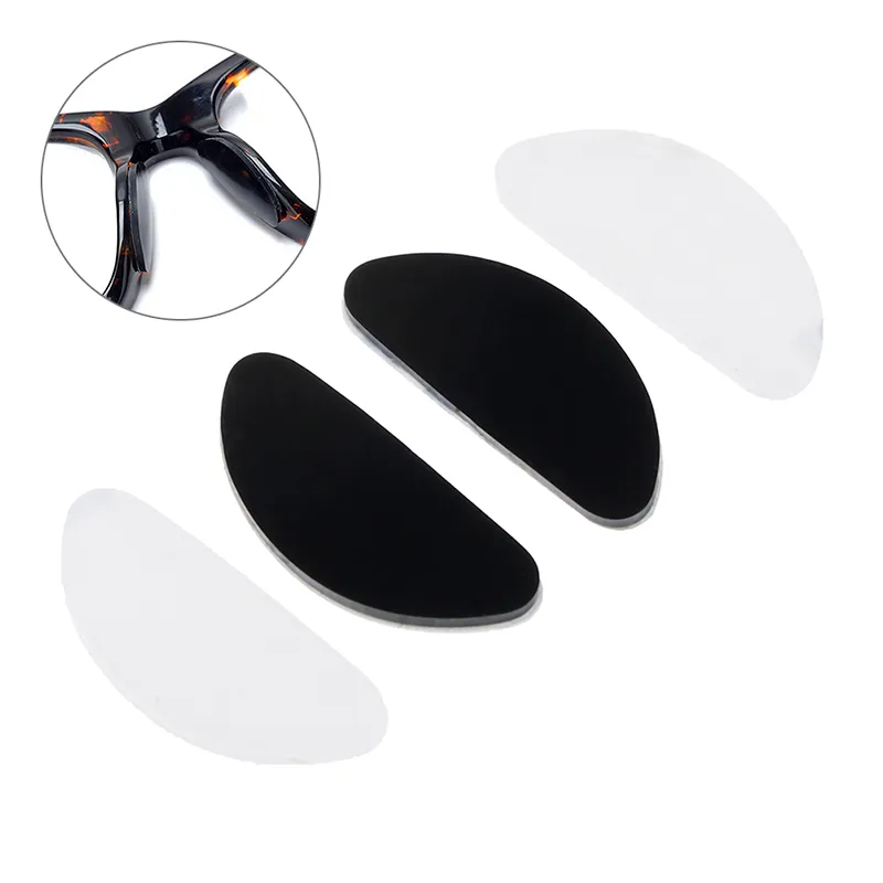 Drop shipping Anti-slip Silicone Nose Pads For Eyeglasses Glasses Brace Support Stick On Nose Pad Eyewear Accessories