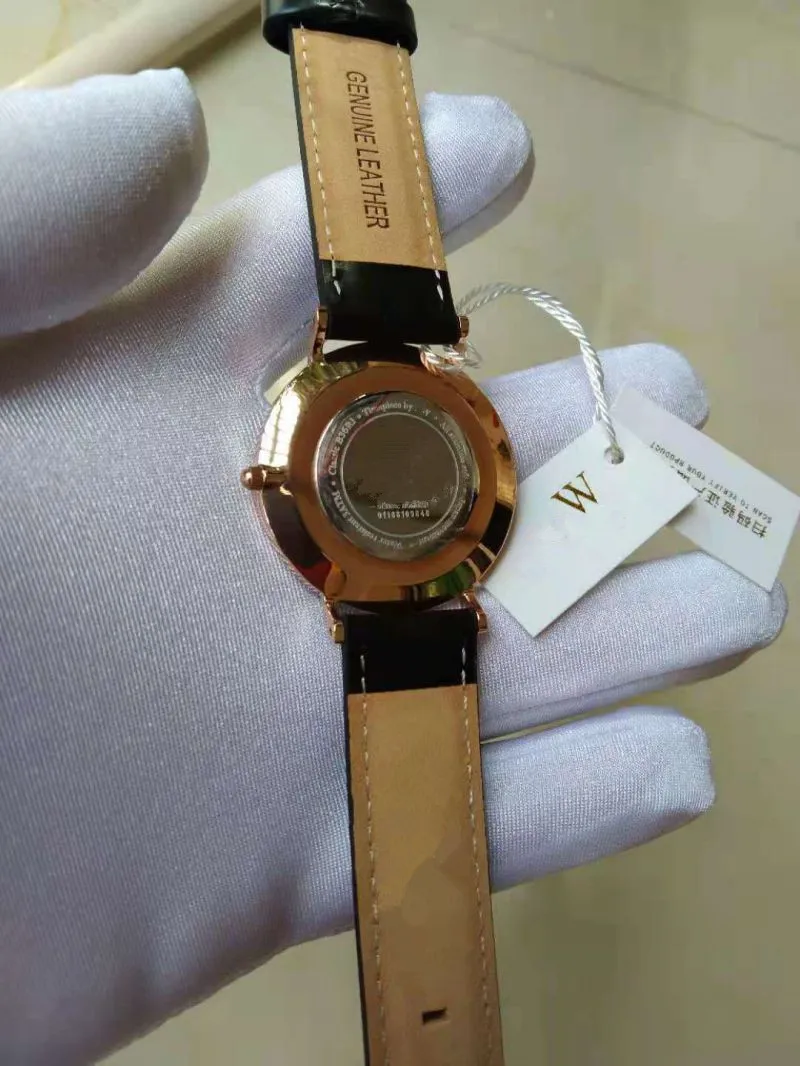 3AA DW Högsta kvalitet Rose Gold Watch Men 40mm och kvinnor 36mm Par Rostfritt stål 3AMT Vattentät armband Montede Fashion DA251O