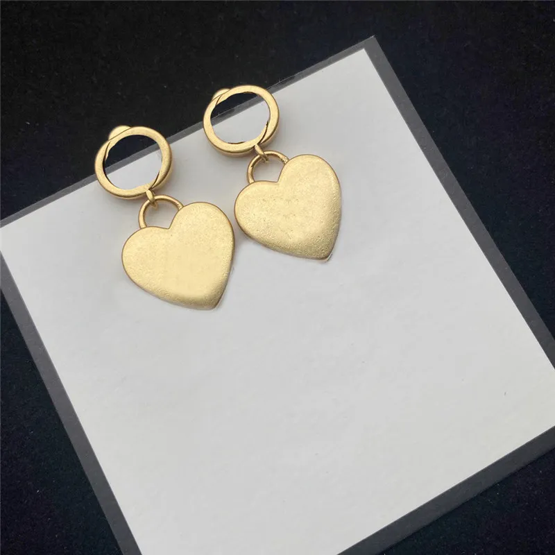 Il più nuovo designer cuore collana orecchini lettera stampata orecchino pendente donne classico regalo di partito collane set di gioielli292u