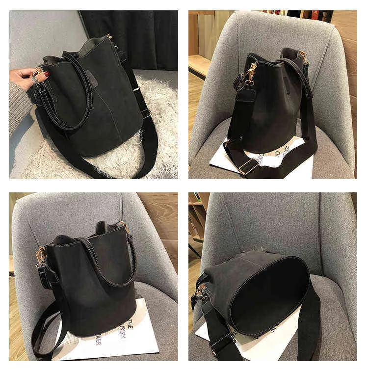 Totes Fashion Bag Tote Messenger Women Buckte Plouds Willing Vintage Matte Lady Lady Dembag Designer Bolsos Mujer Black 1130