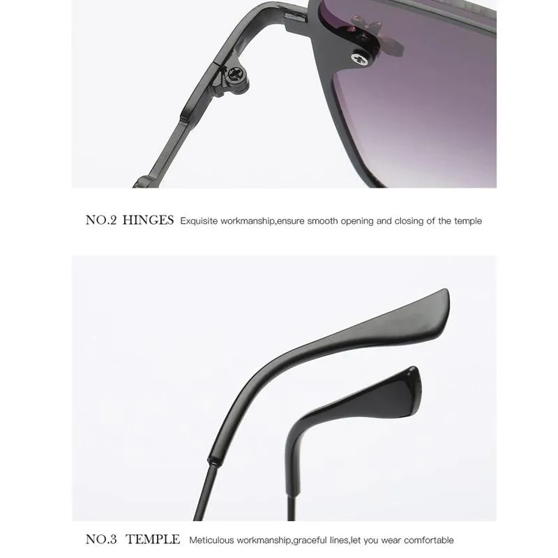 Zonnebril Dames Fashion Women نظارات شمسية كبيرة الحجم من أشعة الشمس مربع Bee Lady Temale UV400250X
