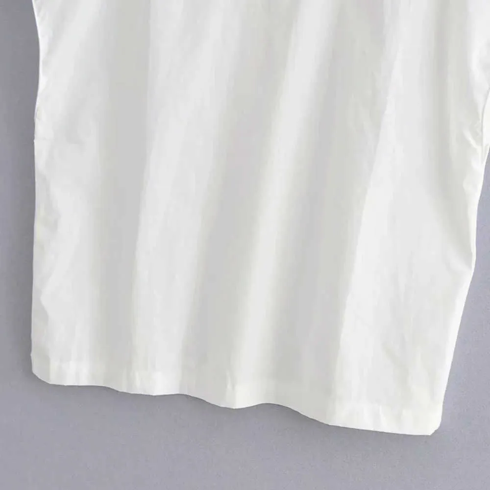 BBWM 2021 T-shirt décontracté pour femmes d'été Gilet sans manches Dos ample Design à simple boutonnage Style à la mode Y0621