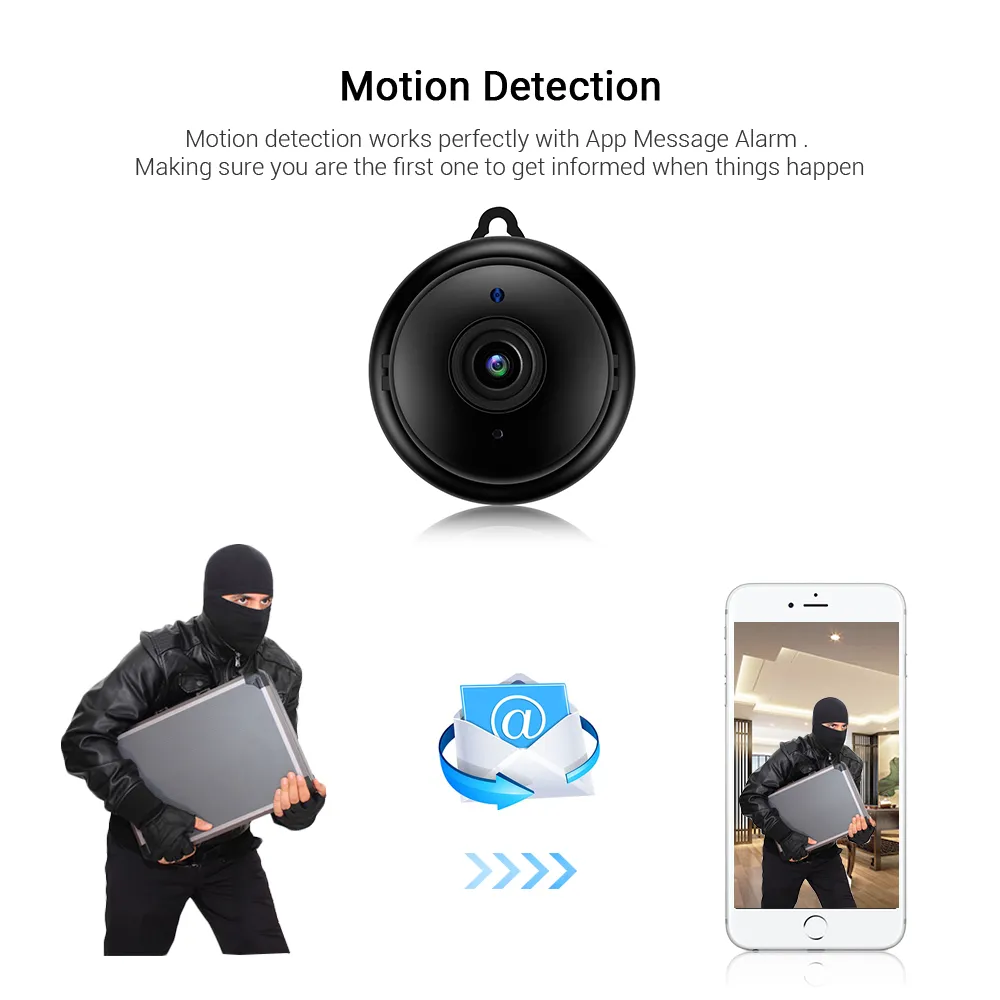 Mini Wifi IP Camera HD 1080P Draadloze Indoor Camera Nachtzicht Twee Weg Audio Bewegingsdetectie Babyfoon V380