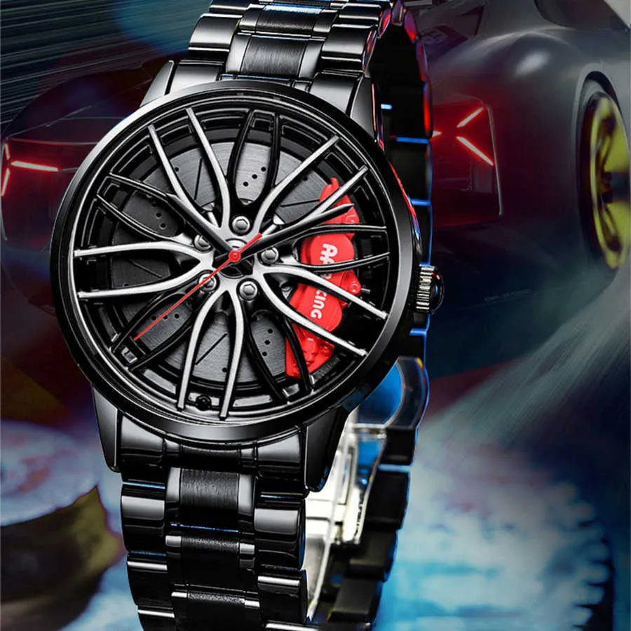 Herenhorloges Waterdicht Wiel Auto Velg Quartz Sport Voor Heren Klok Relogio Masculino Volks 2107282534