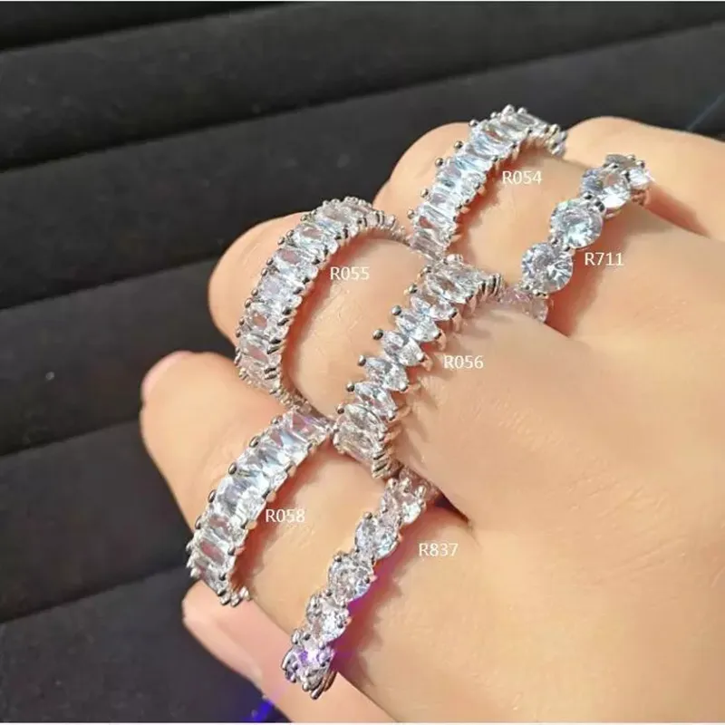 Anelli di nozze hip hop zircone in stile messicano Instagram Trend Fashion Ring Gioielli bianchi Gifts di fidanzamento femminile 8461369