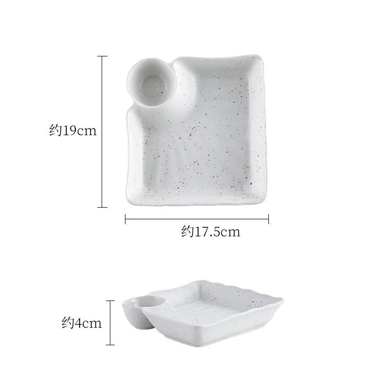 Dishes & Plates Japanese Creative Dumpling Plate Ceramic With Small Dish Breakfast Western Home Restaurant Tableware238P