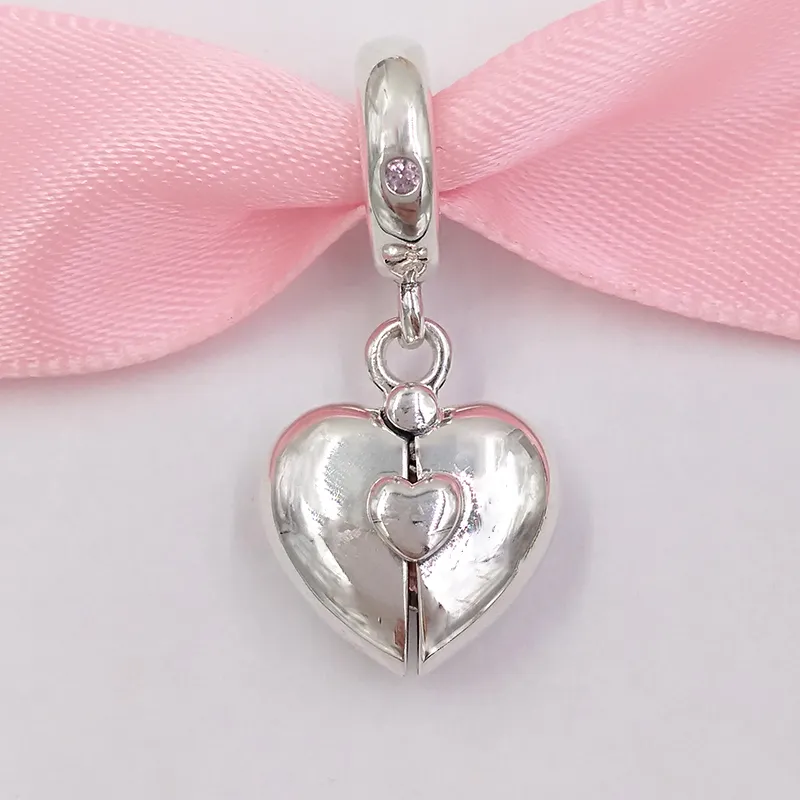 925 Silver Flower Girl Jewelry Set Make Kit Love Heart Diy Charm Pandora Bracelet مع هدايا قلادة مفتاحية لأمهات أمهات السلسلة القلادة فضفاضة
