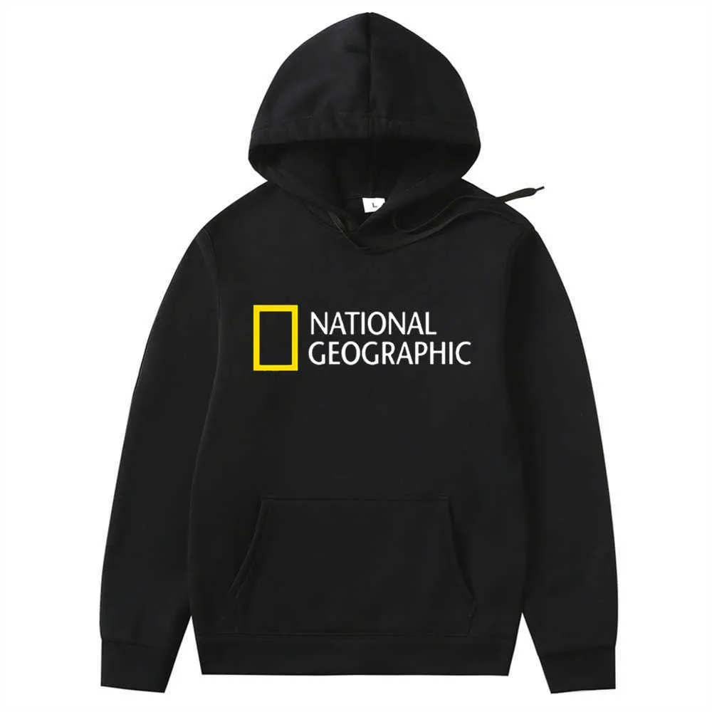 National Geographic Hoodies Mens Survey Expedition Scholar Top Hoodie Mens Fashion Oversized Kläder Rolig Sweatshirt Pullover H0910