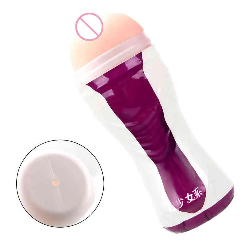 NXY Sex Masturbators 16cm Male Masturbation Cup Real Pussy Vaginal for Men 18+ Penis Pump Glans Sucking Erotic Products Toys Adult Intimate Goods 220127
