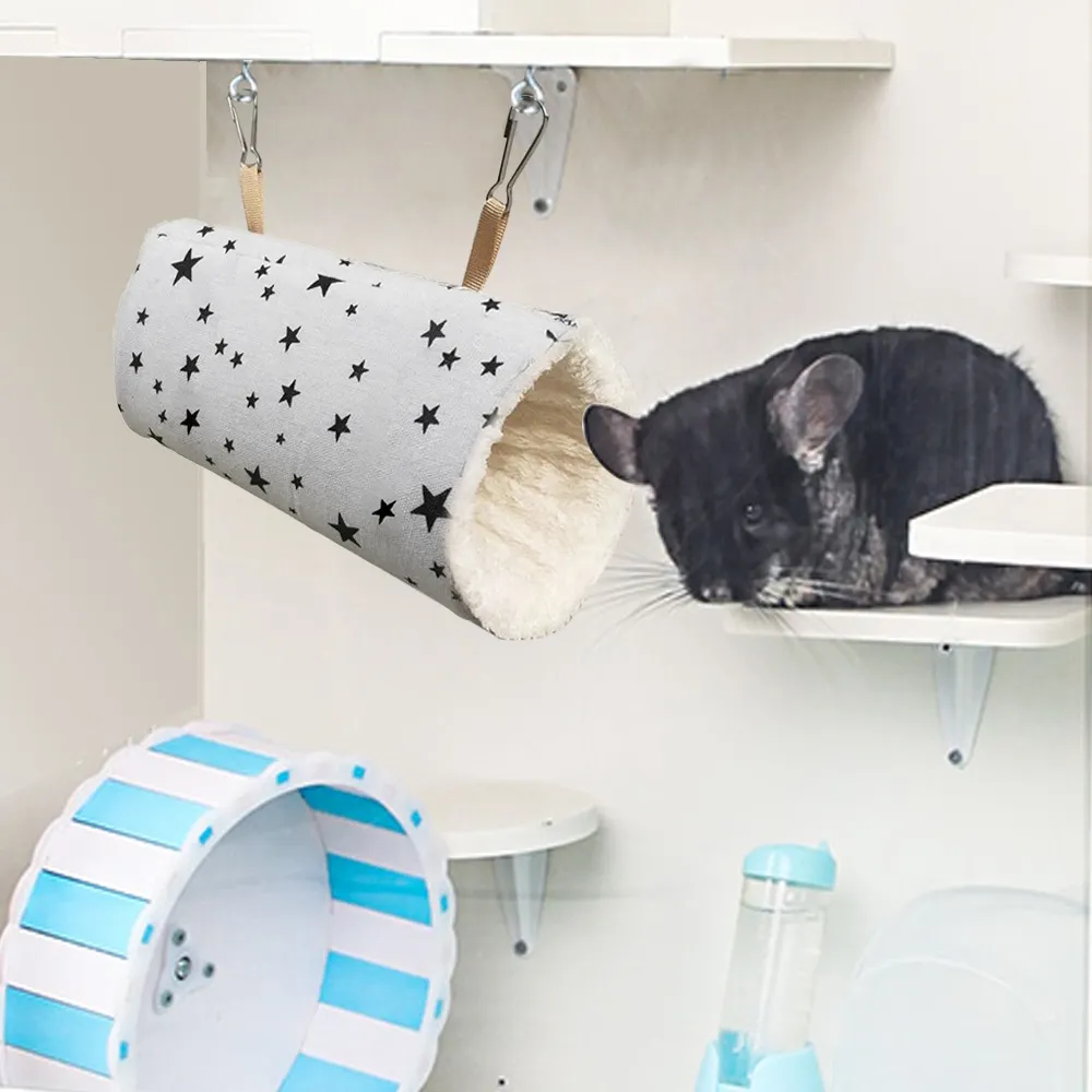 Hamster Cage Ferret Tunnel Hammock For Rat Hamster Tube Toy Hanging Bed Cage Hamster Rabbit Small Animals Cage House Accessories311551922