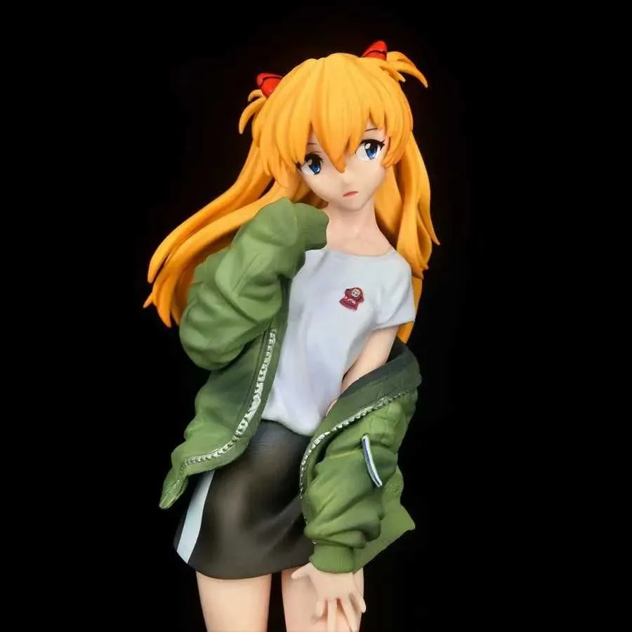 Anime 2021 Novo Eva Shikinami Asuka 17 escala PVC Figuras de ação Anime Coleção Modelo de brinquedos Doll Doll Q07221465902