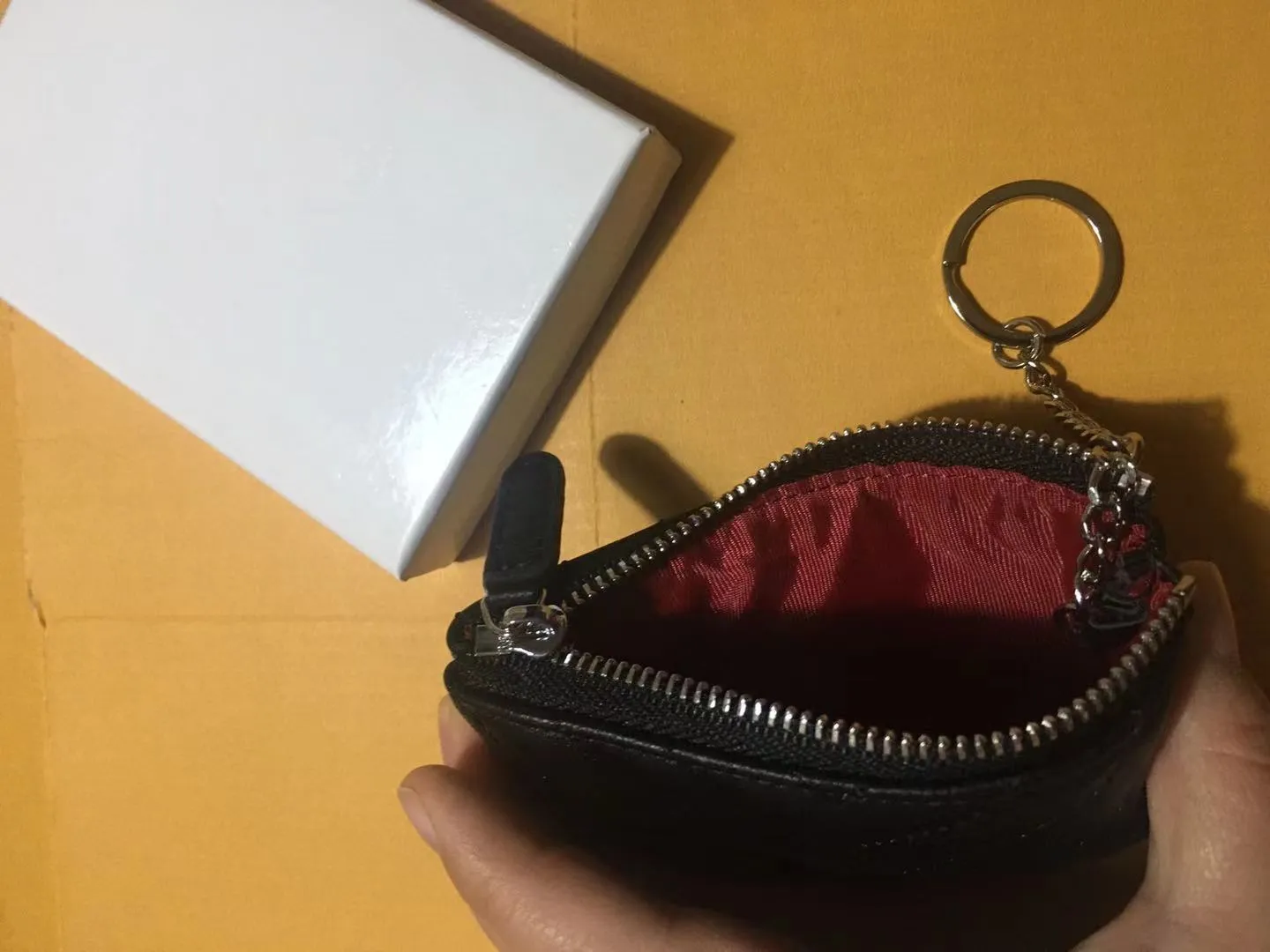clés de pochette porte-bains portefeuille portefeuille concepteur concepteur de pièce monnaie pochette de bands à main porte-rouge à lèvres avec sac à poussière de qualité supérieure LAMB2613