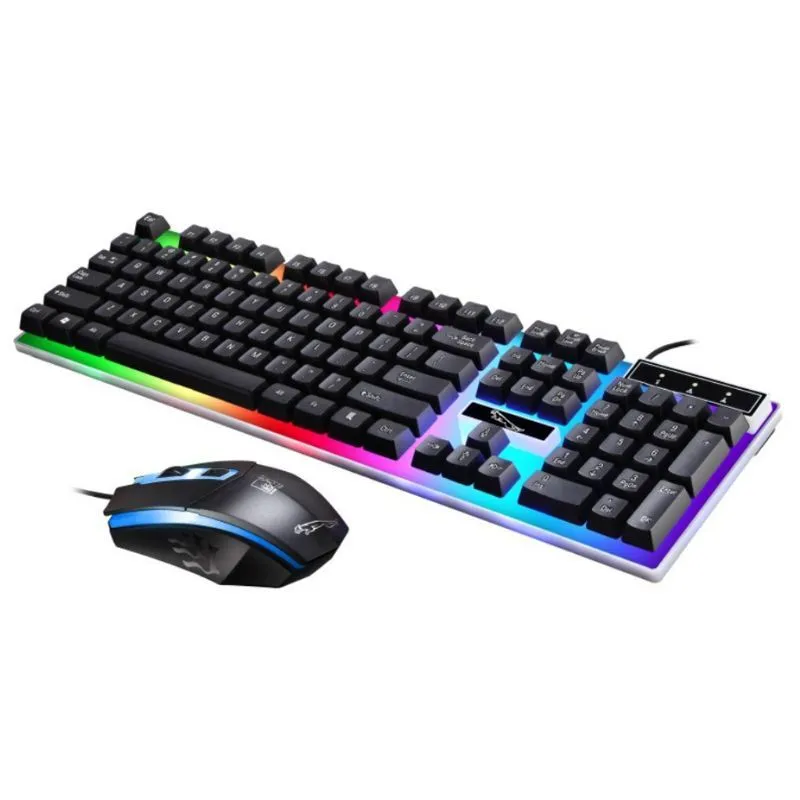 Clavier de jeu ergonomique, Kit de souris 3D, antidérapant, équipement LED arc-en-ciel, PS4, Xbox One