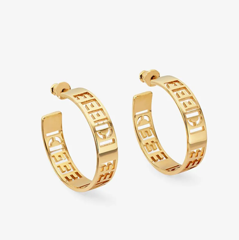 Silver Hoop Earings For Women Men Designers Earrings Letters Studs Fashion Jewelry Luxurys Dimond F Earring Hoops boucles Necklace8358772