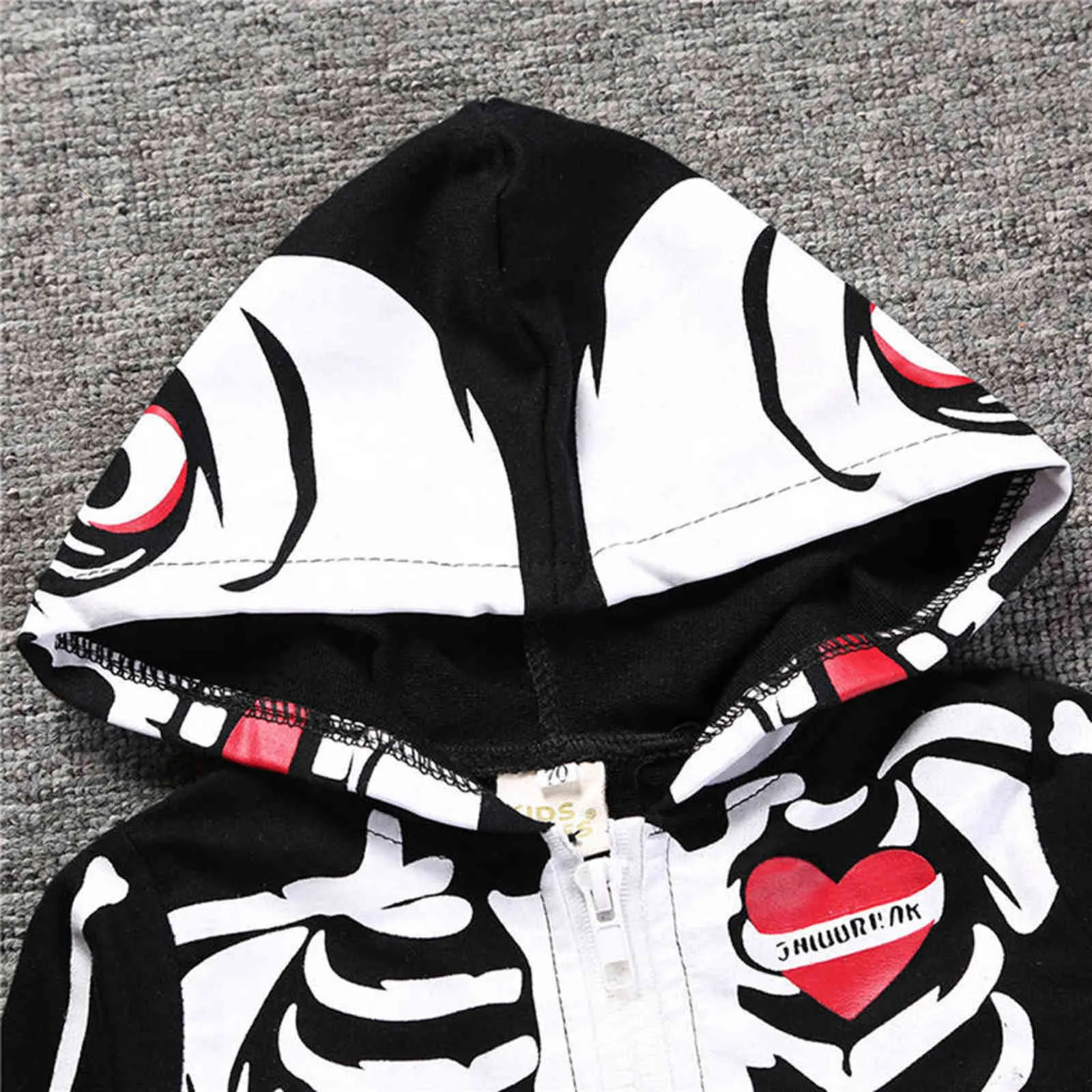 Costume d'Halloween né bébé garçon fille squelette exerce des vêtements de combinaison à manches longues Cosplay Infant 211101