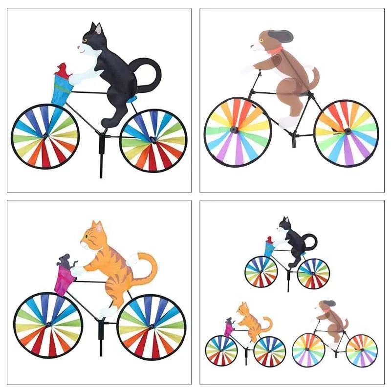 BCIOU VIVIXIXILAOJH WIND SPINNER CAM DOG CAT BIKE THEREMILL STATE FOR Garden Lawn Yard Decoration Q08117747189