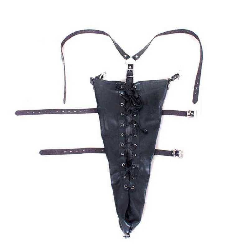 Nxysm Bondage Bondage BDSM Restrições Role Play Hands Pulseira PLUS Máscara Máscara Máscara PU Couro Apertado Luva Adulto Trajes Brinquedos Sexuais 1126