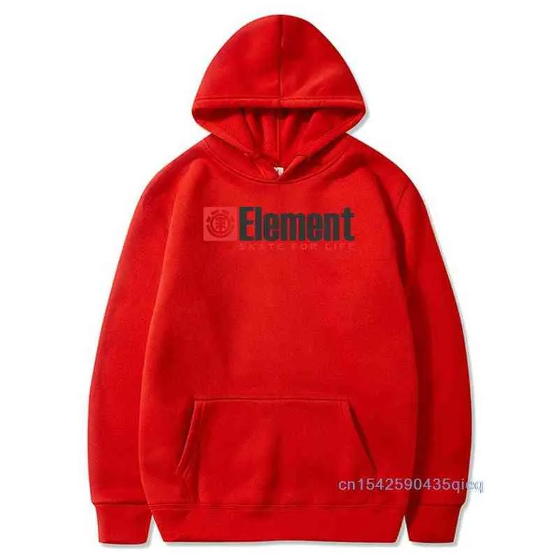 Element Hoodies Men Skater Hooded Element Skate For Life Tops Sweatshirt Simple Letter Custom Clothes Plus Size 220114