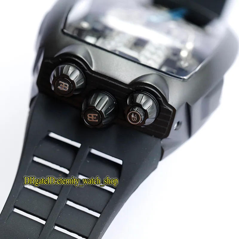 Eternity Relojes deportivos Últimos productos Super funcionamiento Motor de 16 cilindros Dial EPIC X CHRONO CAL V16 Reloj automático para hombre PVD Negro 2592