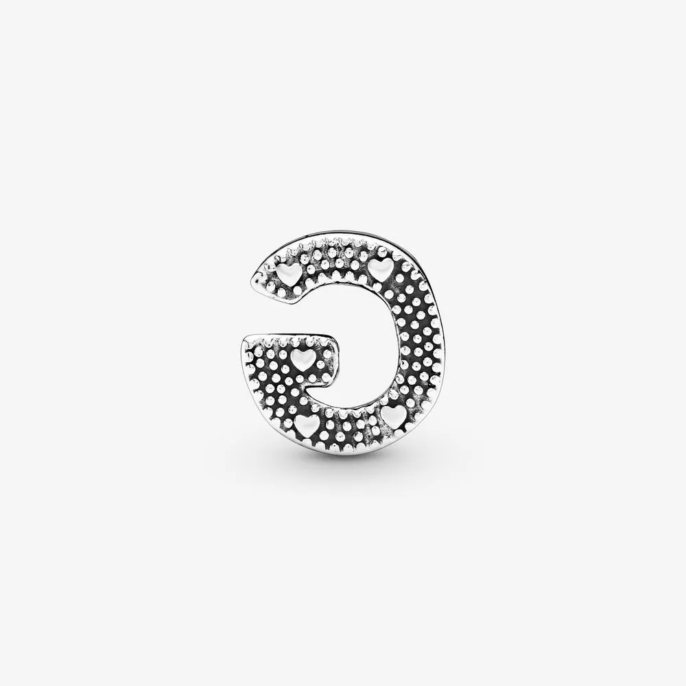 100% 925 Sterling Silver Letter G Alphabet Charms Fit Original European Charm Bracelet Fashion Women Wedding Jewelry Accessories283o