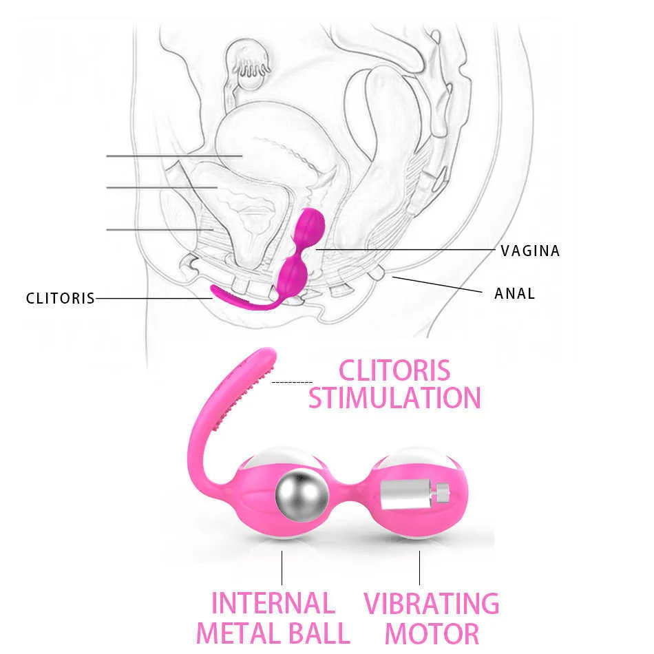 NXY Vibrators fjärrkontroll Kegel Vaginal Ball Vibrator Erotiska produkter Sexleksaker för kvinna Vuxna Vagina Muscle Trainer Intima varor Shop 0104