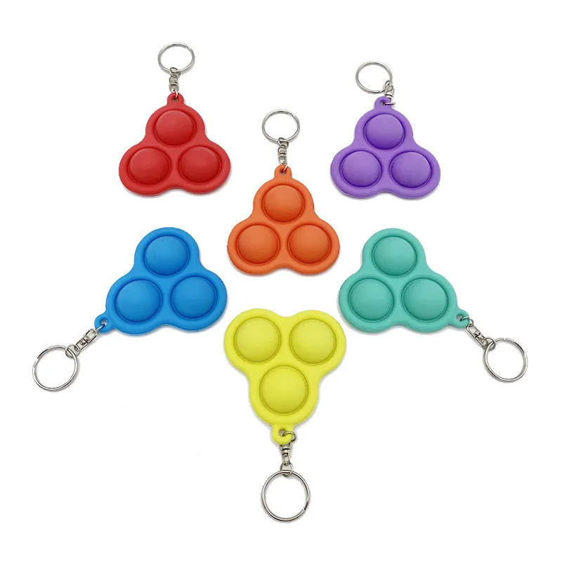 Push Bubble Keychain Kids Adult Novel Simple Toy Sensory Toys Finger Toy Bag Pendants Stress Relief Wholesale G325015119407