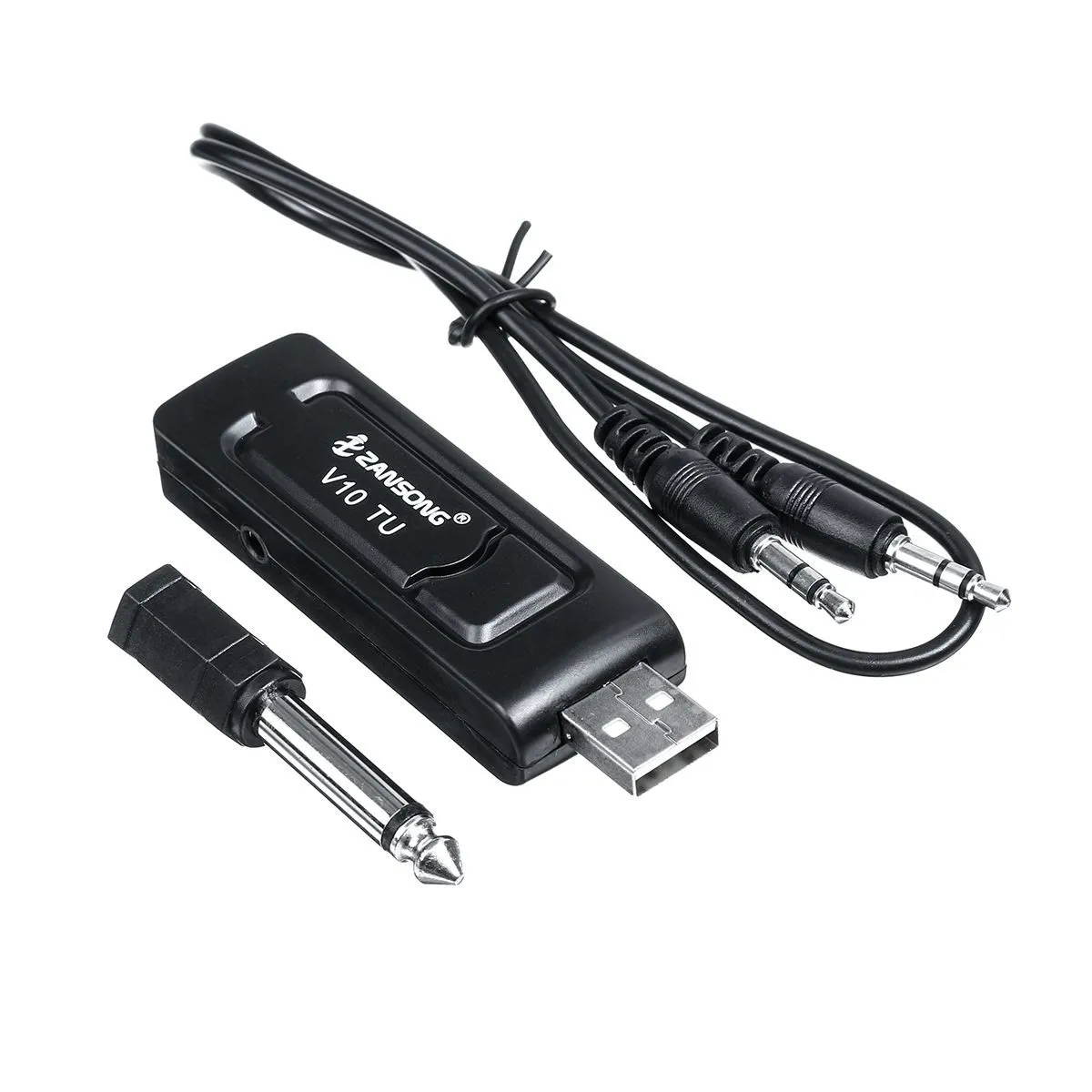 新しい1セットUHF USB 3.5mm 6.35mmワイヤレスマイクメガホンハンドヘルドマイク、レシーバーカラオケスピーチスピーカー