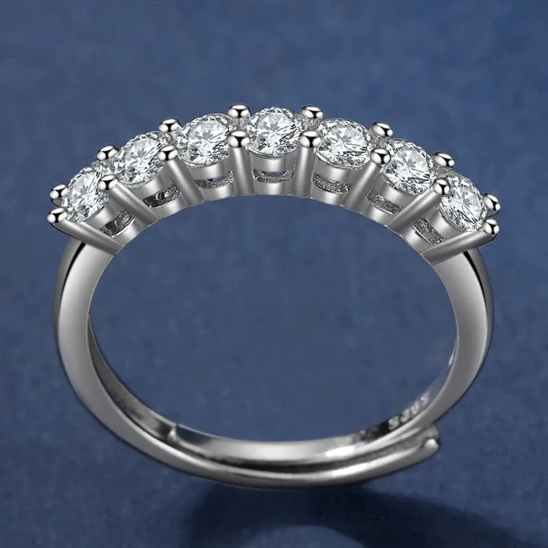 Кольцо из серебра S925 с муассанитом и бриллиантами в японском и корейском стиле, женское простое персонализированное милое благородное ювелирное изделие, женский подарок 192р