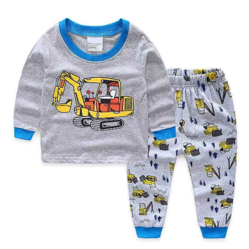 Chłopcy świąteczne zestawy piżamów koniuntos de menino pijama infantil santa pJs gecelik Koszula Nocna Pajamas Kids Pajama Set 211018276f4886007