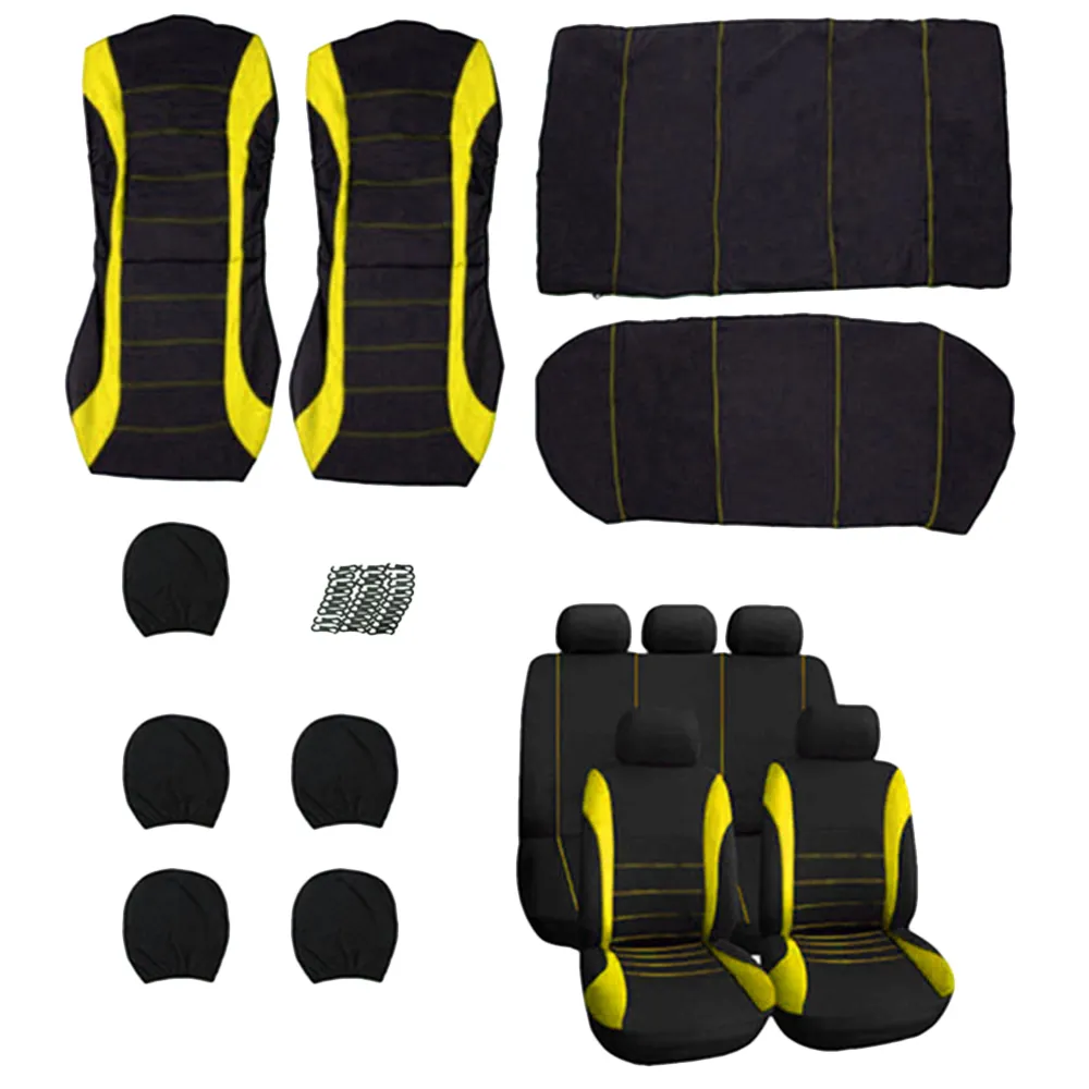 Universel 9 pièces bâche de voiture Auto décoration intérieure coussin de protection style de véhicule automobile siège protecteur ajustement la plupart